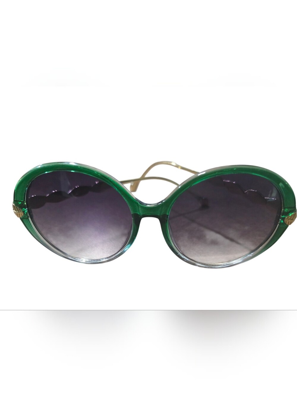 Green Round Women's Sunglasses